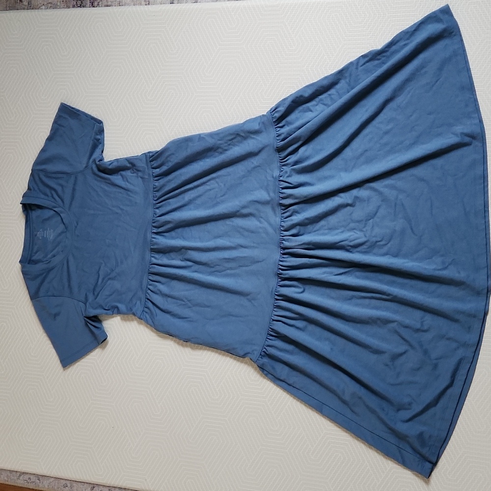 Woolx Lucia Blue Tiered Midi Dress